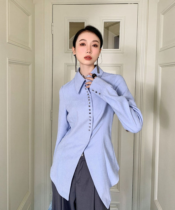Star Button Blouse